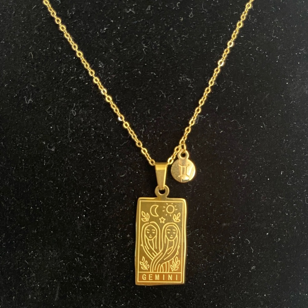 Coco & Eden Gold plated Gemini necklace